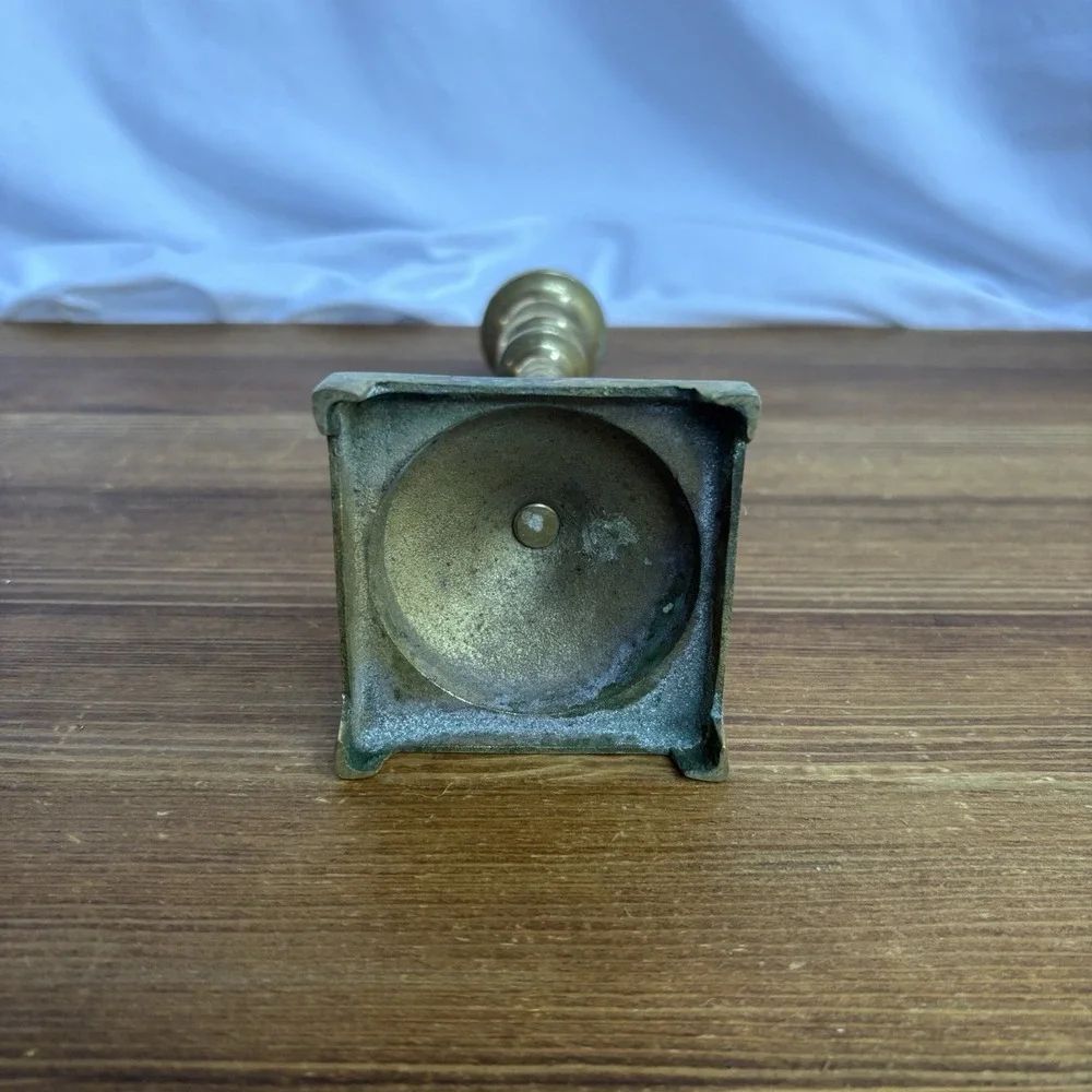 Vintage Solid Brass Candlestick Holder 8